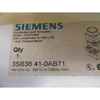 Siemens 3SB3641-0AB71 Green Button 3SB36410AB71 Operator Only