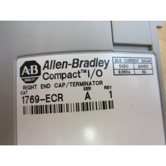 Allen Bradley 1769-ECR End Cap 1769ECR Ser.A  Rev.1 - Used