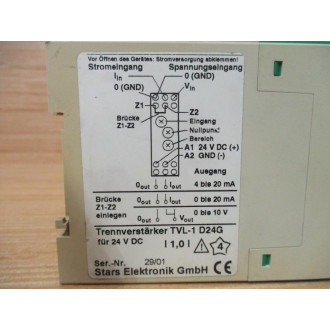 Stars Elektronik TVL-1 D24G Isolation Amplifier TVL1D24G - Used