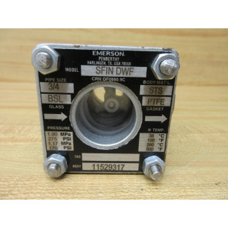 Emerson Penberthy SFIN DWF Light Flow Indicator SFINDWF - Used
