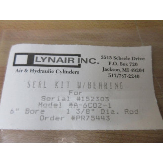 Lynair A-6C02-1 Pneumatic Cylinder Seal Kit A6C021