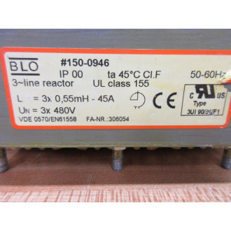 BLO 150-0946 3 Line Reactor 1500946 - Used