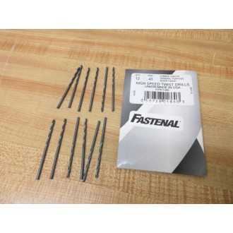 Fastenal 43-0308463 Drill Bits 430308463 Size 43 (Pack of 12)