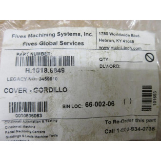 Cinncinnati Machine H.1018.6849 Cover 3459910 - New No Box
