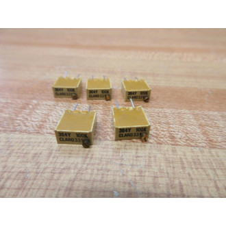 Clarostat 364Y100K Trimmer Potentiometer (Pack of 5) - New No Box