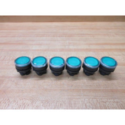 Schneider Electric ZB5AW33 Illuminated Push Button Head Green (Pack of 6) - Used