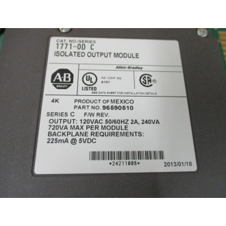 Allen Bradley 1771-OD Module 1771-0D Ser. C, 96590510