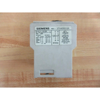 Siemens 3TX4092-5A Time Delay Relay 3TX40925A - Used