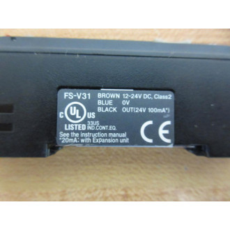 Keyence FS-V31 Amplifier FSV31 13" Wire - Used