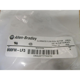Allen Bradley 800FM-LF3 Illuminated Flush Push Button 800FMLF3