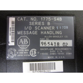 Allen Bradley 965418 02 96541802 1775-S4B IO Scanner Ser B - New No Box