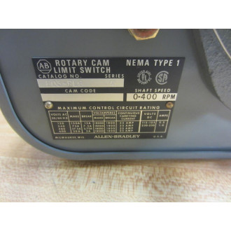 Allen Bradley 803-PL6 Rotary Cam Limit Switch 803PL6 - New No Box