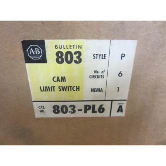 Allen Bradley 803-PL6 Rotary Cam Limit Switch 803PL6