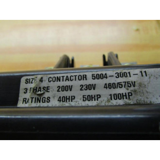 Joslyn Clark 5004-3001-11 Ward Leonard Contactor 5004300111 120V Coil - Used