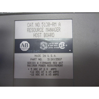 Allen Bradley 513015607 Host 5130-MRM2 Firmware Rev A07 Ser A - Used