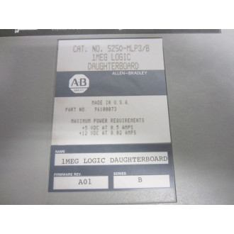 Allen Bradley 5250-LP B 5250-LP 96101472 Ser B 5250-MLP3B - Used