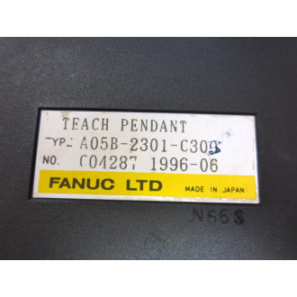 Fanuc A05B-2301-C300 Pendant A05B2301C300 3 Case Only - Crack In Glass - Used