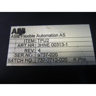 ABB 3HNE-00313-1 Pendant TPU2 REV.4 - Used