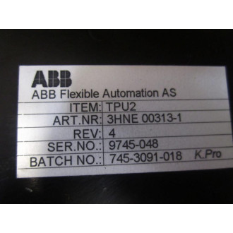 ABB 3HNE-00313-1 Pendant TPU2 Rev.4Case & Hardware Only - Used