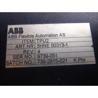 ABB 3HNE-00313-1 Pendant TPU2 Rev.4Case-Hardware Only - Used