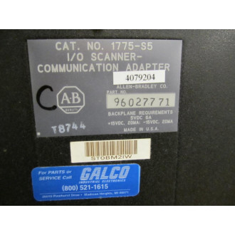 Allen Bradley 1775-S5 Scanner Adapter 1775S5 By Galco - Refurbished