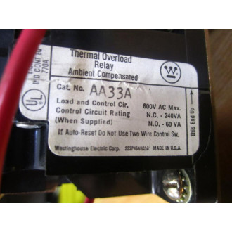 Ward Leonard 8013B3951-14 Starter 8013B395114 - Used