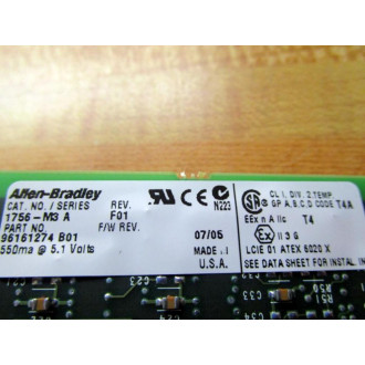 Allen Bradley 1756-M3 Memory Module 1756M3 Ser A