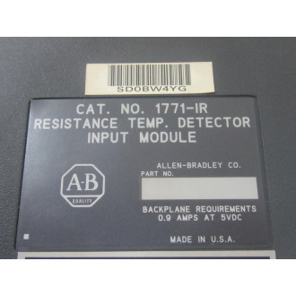 Allen Bradley 1771-IR Input Module 1771IR Ser. A, FW Rev. E - Used