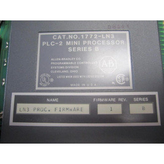 Allen Bradley 1772-LN3 PLC-2 Mini Processor 1772LN3 FW Rev.1 Ser.B wKeys - Used