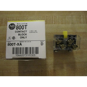 Allen Bradley 800T-XA Block 800TXA Ser D