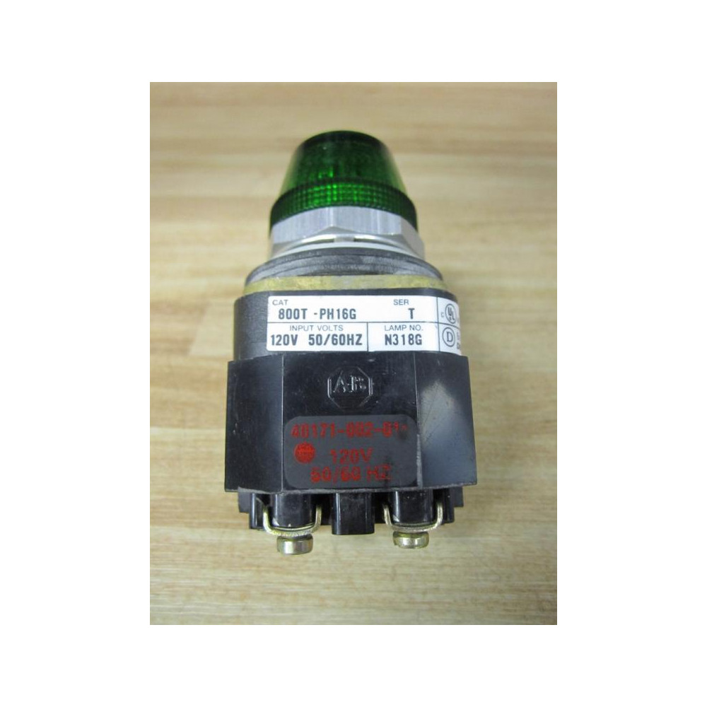 Allen Bradley 800T-PH16G Pilot Light 800TPH16G W40171-002-01 - New No Box