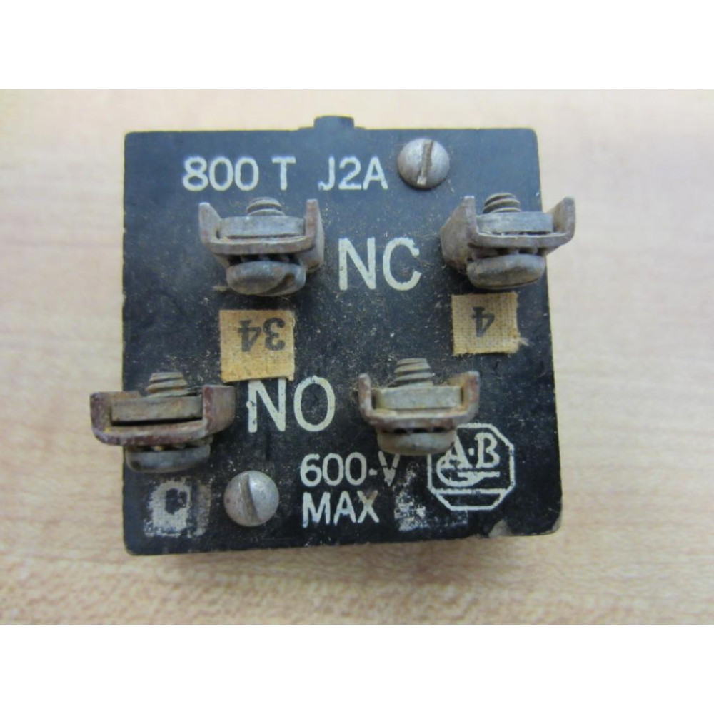 Allen Bradley 800T-J2A Selector Switch 800TJ2A Contact Only (Pack of 2) - Used