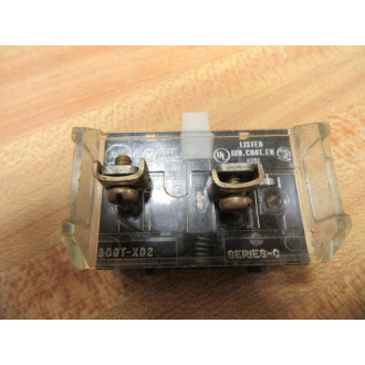 Allen Bradley 800T-XD2 Contact Block 800TXD2 WWhite Clip & Bolts - Used