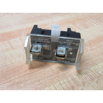Allen Bradley 800T-XD2 Contact Block 800TXD2 WWhite Clip & Bolts - Used
