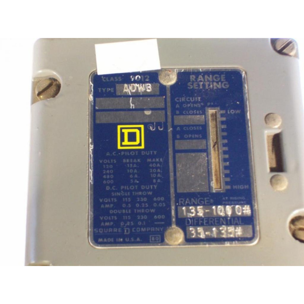 Square D 9012-ADW-3 Schneider  9012ADW3 - New No Box