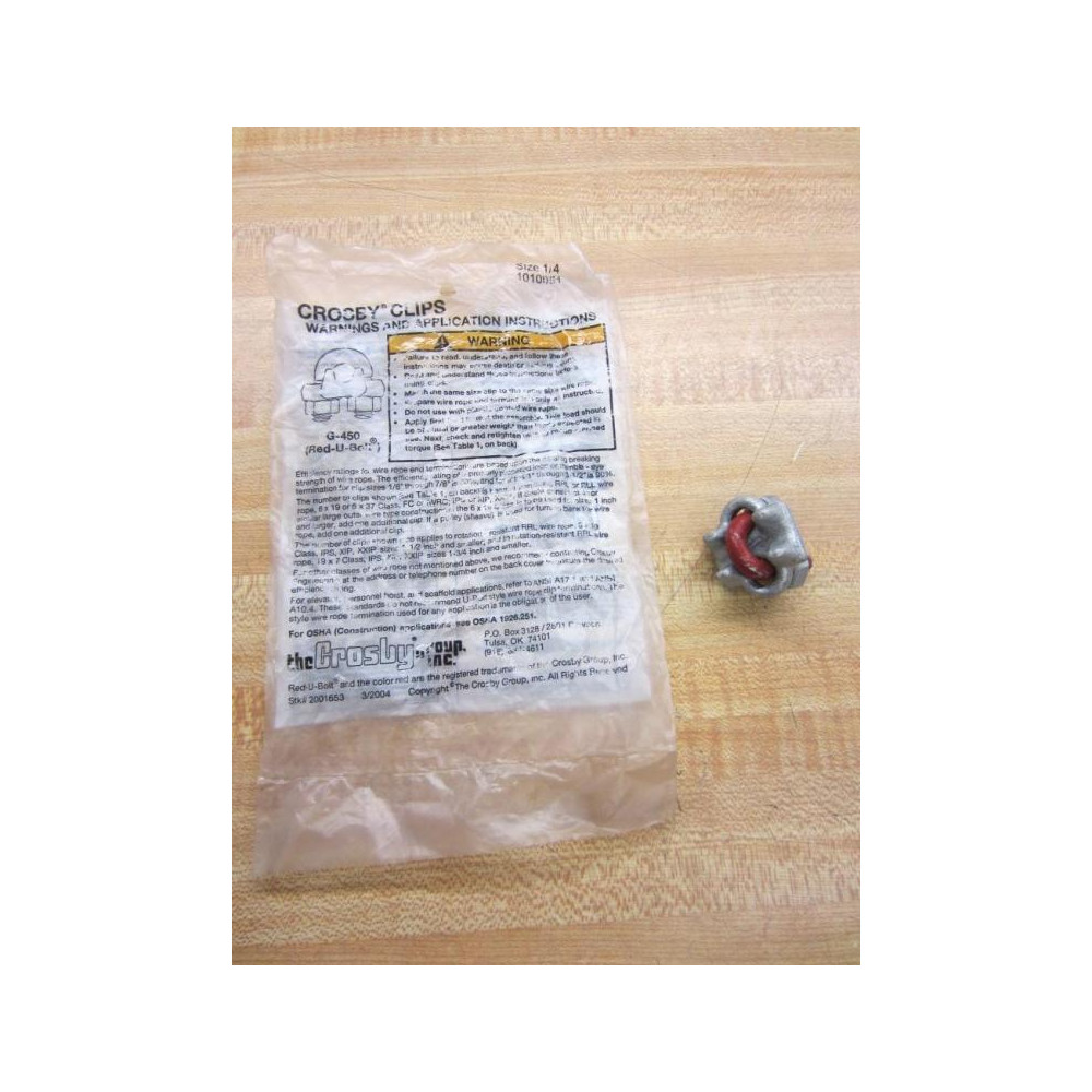 Crosby 1010051 U-Bolt Clips  14" G-450 (Pack of 10)