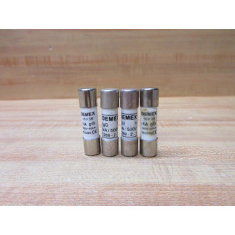 Demex 1A gG Fuse 10X38 (Pack of 4) - New No Box