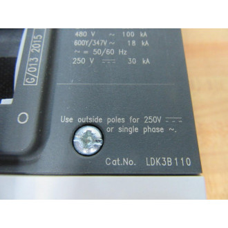Siemens LDK3B110 110A Circuit Breaker LDK3B110L - New No Box