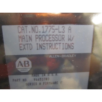 Allen Bradley 1775L3 Main Processor 1775-L3