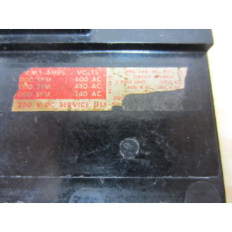 Square D KHL36225 Circuit Breaker Old Stock - Used