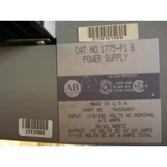 Allen Bradley 1775-P1 Power Supply Ser. ST0FN1MB - Refurbished