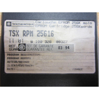 Telemecanique TSX-RPM-25616 EPROM Cartridge 256K Words TSXRPM25616 - Used
