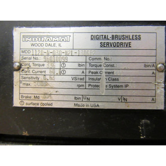 Indramat 112D-N-030-N2L-130GB2 Motor 112DN030N2L130GB2 - Refurbished