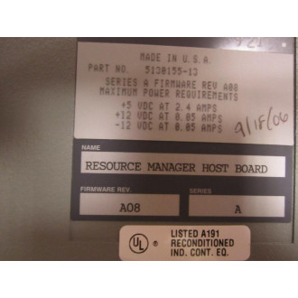 Allen Bradley 5130-RM Host Board 5130RM Firmware Rev A10 Ser A - Refurbished
