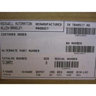 Allen Bradley 5130-RM Host Board 5130RM Firmware Rev A10 Ser A - Refurbished