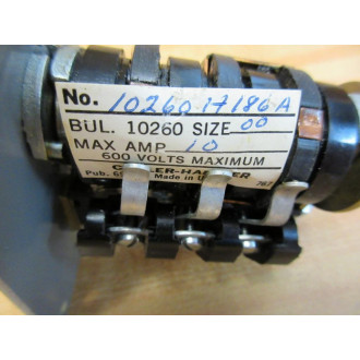 Cutler Hammer Eaton 10260-H186 3-Pos Switch 10260-H186A - New No Box