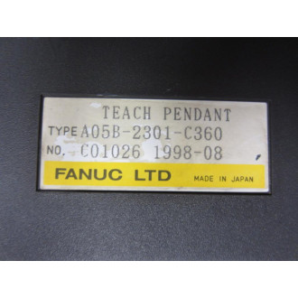 Fanuc A05B-2301-C360 Teach Pendant A05B2301C360 Case & Hardware Only - Used