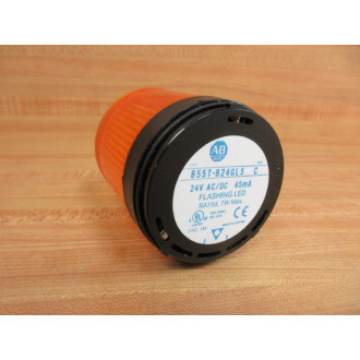 Allen Bradley 855T-B24GL5 Stack Light Amber 855TB24GL5 With Bulb 855E-LL24A