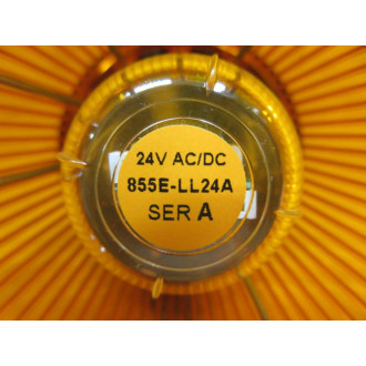 Allen Bradley 855T-B24GL5 Stack Light Amber 855TB24GL5 With Bulb 855E-LL24A