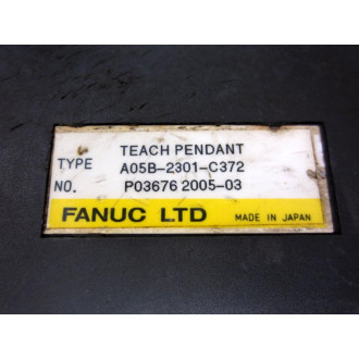 Fanuc A05B-2301-C372 Teach Pendant A05B2301C372 Enclosure Only wHDW - Used